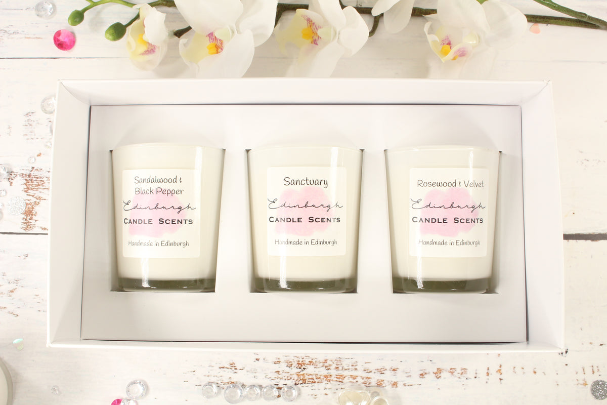 Gift Set 3 x 9cl Candles Edinburgh Candle Scents