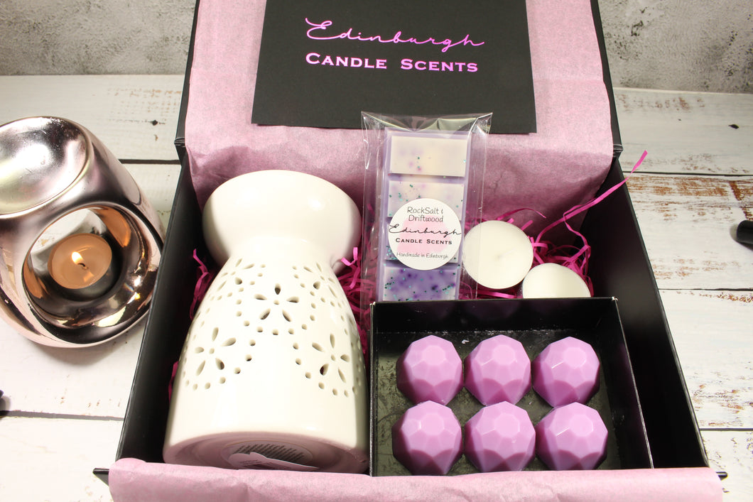 Luxury Wax Melt Gift Set, with a Box of Diamonds and a Snap bar Wax Melt
